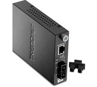 TRENDnet Intelligent 10/100Base-TX to 100Base-FX Single Mode SC Fiber Media Converter (15Km/9.3 Miles) Auto-Negotiation, Full-Duplex Mode, Fiber to Ethernet Converter, Lifetime Protection, TFC-110S15i