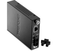 TRENDnet Intelligent 1000 Base-T to 1000 Base-SX Multi-Mode SC Fibre Media Converter, Up to 550 m (1800 ft), Fibre to Ethernet Converter, 2 Gbps Switching Capacity, TFC-1000MSC