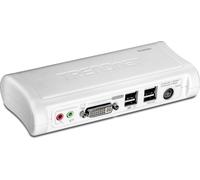 TRENDnet KVM Switch 2 Port with Switch and Cable Kit Audio DVI USB