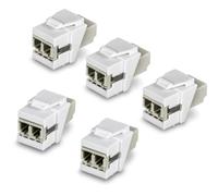 TRENDnet LC Duplex Fiber Optic Keystone Coupler Jacks- 5-Pack, TC-K05LC, Single-Mode & Multi-Mode Fiber Compatible, Use TC-KP24SA Shielded Blank Keystone Patch Panel (Sold Separately)
