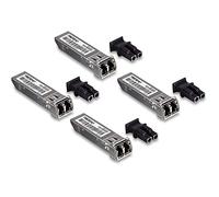 TRENDnet SFP Multi-Mode LC Module 4-Pack, TEG-MGBSX/4, Transmission Up to 550m (1804 Ft), Mini-GBIC, Hot Pluggable, IEEE 802.3z Gigabit Ethernet, Supports Up to 1.25 Gbps