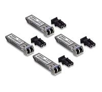 TRENDnet SFP Single-Mode LC Module 4-Pack, TEG-MGBS10/4, For Single Mode Fiber, Distances up to 10km(6.2 Miles), Gigabit SFP, Supports Up to 1.25Gbps, IEEE 802.3z Gigabit Ethernet, Lifetime Protection