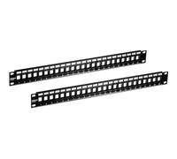 Trendnet TC-KP24 Patch Panel 1U - Patch Panels (Black, Acrylonitrile Butadiene Styrene (ABS), SPCC, 1U, 483 mm, 45 mm, 10 mm)
