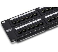 Trendnet TC-P48C5E 48-Port Up to Cat5E Rj45 2U Rackmount Patch Panel Unshielded