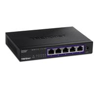 TRENDnet 8-Port Unmanaged 2.5G Gaming Switch, 8 x 2.5GBASE-T Ports, 40Gbps Switching Capacity, Backwards Compatible with 1000Mbps Devices, Fanless, Wall Mountable, Lifetime Protection, Black, TEG-S380
