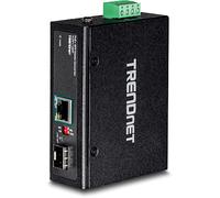 TRENDnet Industrial SFP to Gigabit PoE+ Media Converter 40km (Black) V1.0R Black TI-PF11SFP