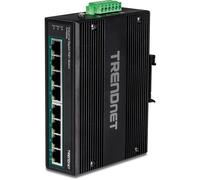 TRENDnet TI-PG80B 8-Port Industrial Gigabit PoE+ DIN-Rail Switch (24-56V)