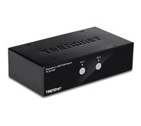 TrendNET 2-Port DisplayPort KVM Switch TK-241DP, 3840 x 2160 pixels, W125923367 (TK-241DP, 3840 x 2160 pixels, 4K Ultra HD, Black)