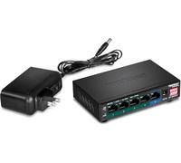 TRENDnet TPE-TG51g 5-Port Gigabit PoE+ Switch, Camera Dip Switch Extends PoE+ 200m (656 Feet), 60W PoE Budget