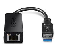 TRENDnet USB 3.0 to Gigabit Ethernet Adapter, Full Duplex 2Gbps Ethernet Speeds, Up to 1Gbps, USB to Gigabit Ethernet Adapter, USB-A, Windows & Mac Compatible, USB Powered, Black, TU3-ETG