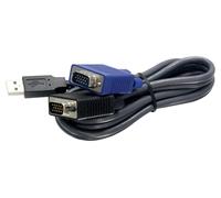 TRENDnet USB VGA Combo KVM Male to Male Cable, VGA/SVGA HDB 15-Pin Male to Male,
