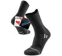 TRENDOUX Sports Socks Men Women,Elastic Hiking Socks With Arch Support,Unisex Cushioned Athletic Socks for Gym,Cycling Black M 3-5 4-7