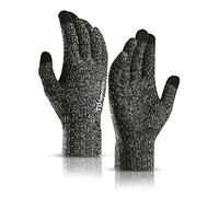 TRENDOUX Thermal gloves, Thermal Touch Screen Winter Glove Women Men Unisex for Typing Smartphone - Anti-slip Silicone Gel - Thin Glove Windproof for Christmas Riding Outdoor - Black White - M