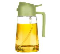 TrendPlain 16oz Oil Dispenser Bottle for Kitchen - 2 in 1 Olive Oil Dispenser and Oil Sprayer - 470ml Olive Oil Bottle - Oil Sprayer for Cooking, Kitchen, Salad, Barbecue 2Pcs Green & Black