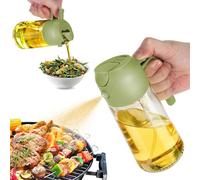 TrendPlain 16oz Olive Oil Spray Bottle - 2 in 1 Olive Oil Dispenser Bottle for Kitchen Accessories - Kitchen Gadgets, For Air Fryer - Green