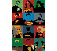 Trends International DC Comics - Justice League - Minimalist Wall Poster, 22.375" x 34", Premium Unframed Version