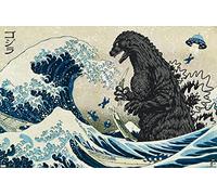 Trends International Godzilla - Great Wave Wall Poster, 34L x 22.4W, Unframed Version