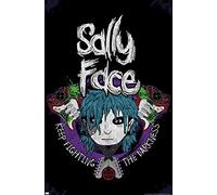Trends International Sally Face - Crossed Guitars Wall Poster, 22.37" x 34.00", Unframed Version