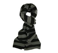 TrendsBlue Premium Soft Knit Striped Scarf - Different Colors Available, Gray & Black