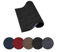 Trendsco - Dirt Trapper Door Mat Indoor & Outdoor - Non Slip Rubber Backing Carpet and Floor Mat for Home, Kitchen & Office - Super Absorbent Washable Rug Mat for Front & Back Door (Black || 90 x 120)