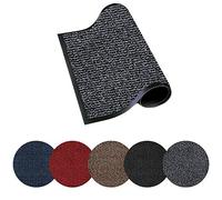 Trendsco - Dirt Trapper Door Mat Indoor & Outdoor - Non Slip Rubber Backing Carpet and Floor Mat for Home, Kitchen & Office - Super Absorbent Washable Rug Mat for Front & Back Door (Grey || 50 x 80)