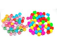 Trendsetter Pack of 100 pcs Multicolor plastic Mini Hair Claw / Clips for kids toddlers baby girl (50 pcs Heart shape + 50 pcs round shape )