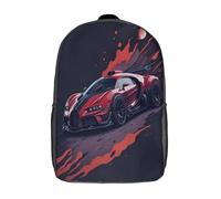 "Trendsetting School Backpack Sports Cars in 3D - Ergonomic Kids Backpack, Spacious Children's Backpack for Educational Needs"