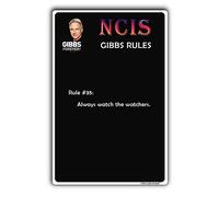 TRENDSTHAN Vintage Metal Signs Ncis Gibbs Rules 69 Rules Posters Retro Tin Sign-Always Watch The Watchers Sign Wall Decor Funny Bathroom Quote For Home Kitchen Garage Man Cave Plaque Gifts 12x8 Inch