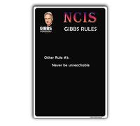 TRENDSTHAN Vintage Metal Signs Ncis Gibbs Rules 69 Rules Posters Retro Tin Sign-Never Be Unreachable Sign Wall Decor Funny Bathroom Quote For Home Kitchen Garage Man Cave Plaque Gifts 12x8 Inch