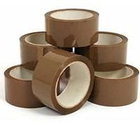 TRENDWEARZ 3 Rolls of Brown Buff Tapes 66MX48MM for PARCELS and Boxes. Heavy Duty Strong Long Secure Sticky Seal (BROWN/BUFF, 3 ROLLS)