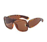 Trendy 2024 Neue übergro?e quadratische Punk-Sport-Sonnenbrille für Frauen mit gro?em Rahmen, einteilige Brillen, Schild-Sonnenbrille