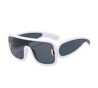 Trendy 2024 Neue übergro?e quadratische Punk-Sport-Sonnenbrille für Frauen mit gro?em Rahmen, einteilige Brillen, Schild-Sonnenbrille