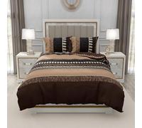 Trendy 4 Piece Complete Bedding Set - Soft Microfiber Double Duvet Cover, Fitted Sheet & 2 Pillowcases | Floral Printed, Wrinkle-Free & Lightweight for All Seasons