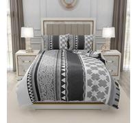 Trendy 4 Piece Complete Bedding Set - Soft Microfiber King Duvet Cover, Fitted Sheet & 2 Pillowcases | Floral Printed, Wrinkle-Free & Lightweight for All Seasons