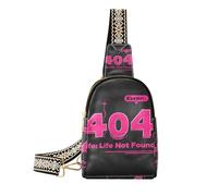 trendy 404 Error Life Not Found bags for men waterproof sling backpack sling bag for travel, 404 Error Life Not Found, One Size