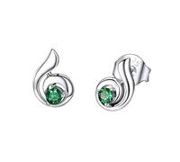 Trendy 925 Sterling Silver Dancing Melody Small Stud Earrings For Women Green Fashion Letter B Earrings Jewelry