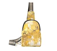trendy Abstract Art Square Splash Ink Yellow fanny pack men waterproof small fanny packs for for day pack