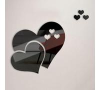 Trendy Acrylic Love Mirror Wall Decals for Personalized Home Decor Artistic Touch for Any Room (Black)