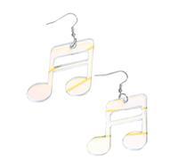 Trendy Acrylic Music Notes Studs Earrings Lightweight Fashion Ear Jewelries Accessories For Fashionable Enthusiasts