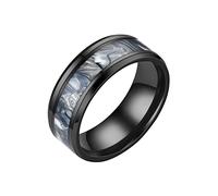 Trendy Acrylic Rings Stainless Anxiety Ring For Women Men Size 6 13 Width 8MM 6 Color Exquisite Ring Black Blasted Finished High School Rings (Blue, 9)