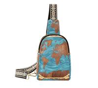 trendy Ancient World Map bags for girls multipurpose fanny pack crossbody bags for travel
