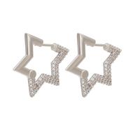 Trendy And Unique Five Pointed Star Ear Clips Charm Irregular Geometric Ear Cuffs Adornment For Jewelry Enthusiasts Alloy Jewelry