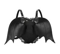 Trendy And Versatile Devil Bat Travel Backpack Gothic Rucksack PU Daypack Show Your Fashionable Women's Backpack For Work