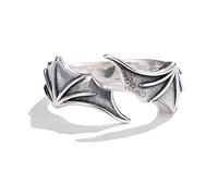 Trendy Angel Devil Ring Unisex Simple Wings Lovers Couple Set Friendship Wedding Engagement Open Ring