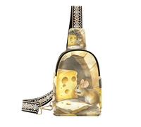 trendy animal Cheese Factory Vintage crossbody fanny pack leather fanny pack crossbody bags for travel, animal cheese factory vintage, One Size