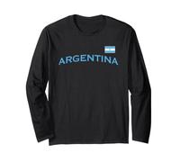Trendy Apparel Argentina Large Text Griffin Center Shield Long Sleeve T-Shirt