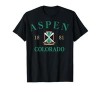 Trendy Apparel Aspen Colorado 1881 Sheild Crest Emblem T-Shirt