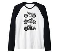 Trendy Apparel Cafe Racer Cruiser and Chopper Motorcycle Raglan Baseball Tee