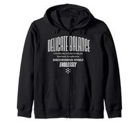 Trendy Apparel Delicate Balance Unveiling Inner Worlds Zip Hoodie