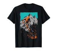 Trendy Apparel Extreme Sport Mountain Biker Scenic Back Drop T-Shirt